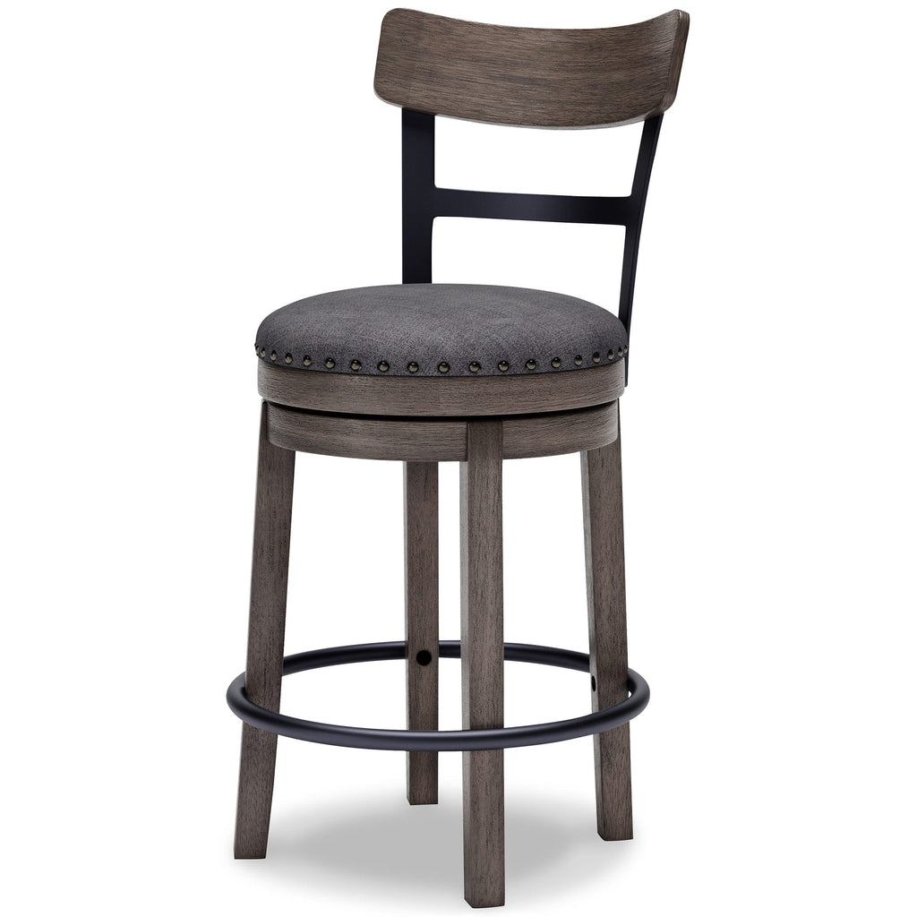 Caitbrook Counter Height Swivel Stool in Gray - alternate angle