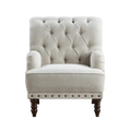 Carol textured fabric accent chair complete front view