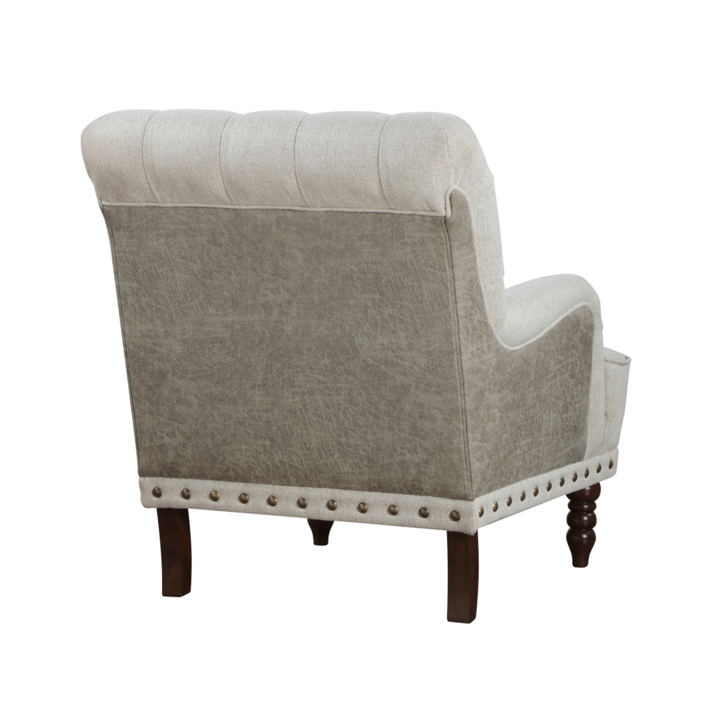Carol textured fabric accent chair right side view
