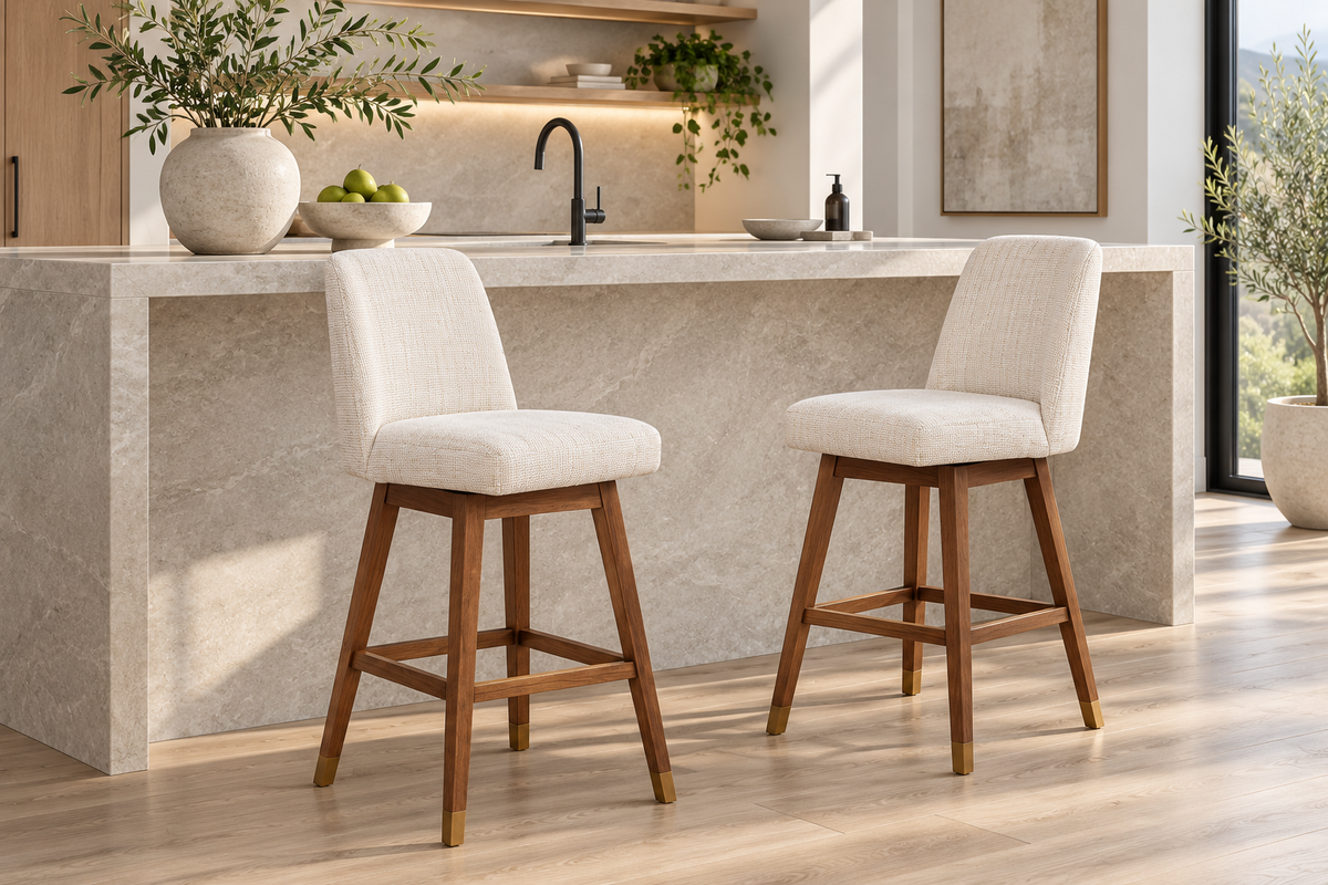 Amelia bar-height stools in a newly created modern interior scene