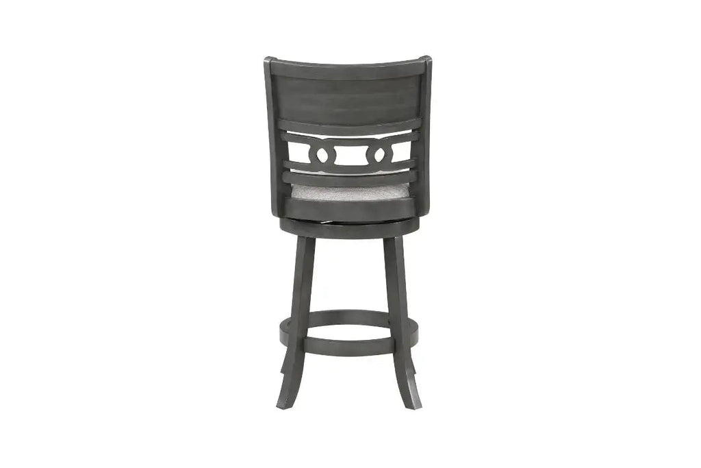 Gia Counter Height Swivel Stool - Gray back