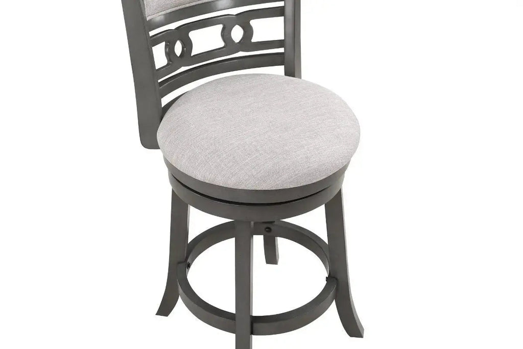 Gia Counter Height Swivel Stool - Gray detail
