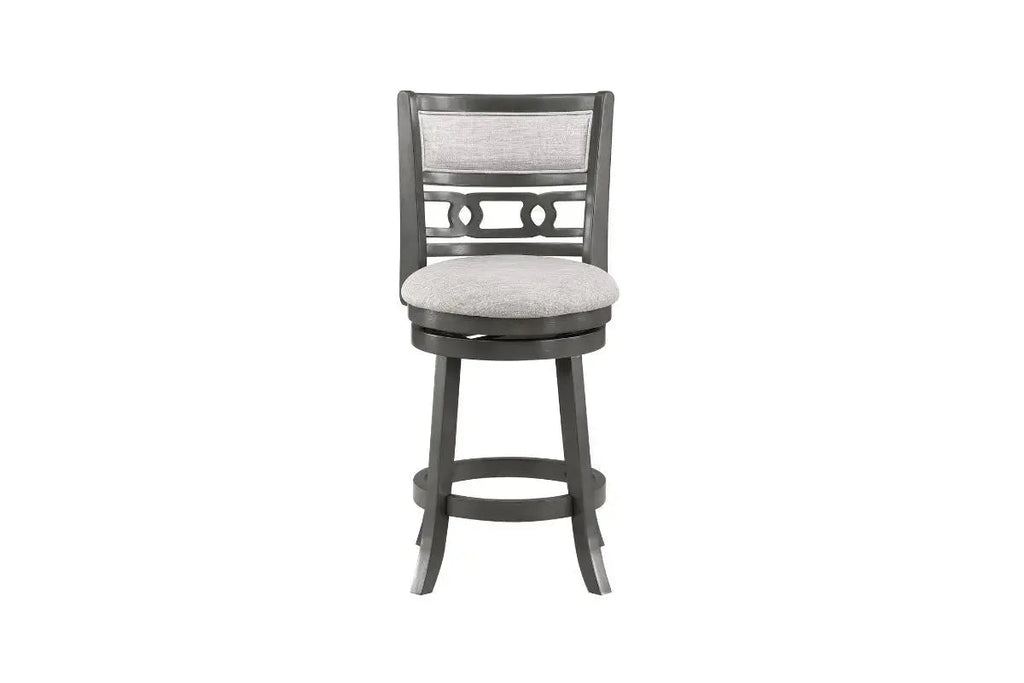 Gia Counter Height Swivel Stool - Gray front
