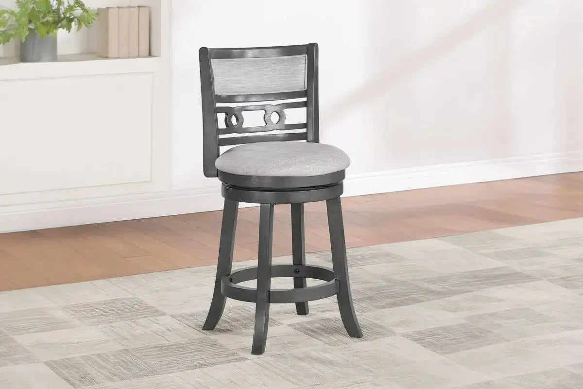 Gia Counter Height Swivel Stool - Gray room setting
