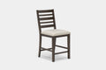Lincoln Counter Height Ladder Back Stool in Dark Espresso - angled view