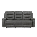 Oberon Double Reclining Sofa (9634DGY-3)