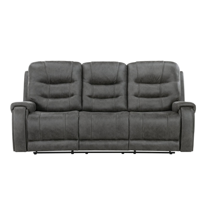 Oberon Double Reclining Sofa (9634DGY-3)