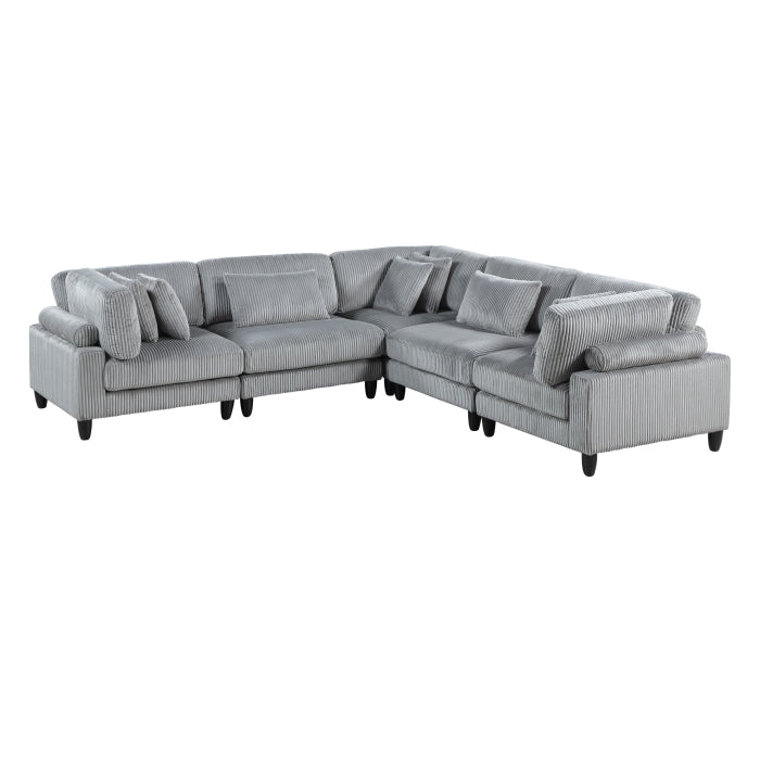 Robstown 5-Piece Modular Sectional (9688GY*53CR2AC)