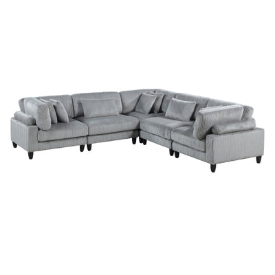 Robstown 5-Piece Modular Sectional (9688GY*53CR2AC)