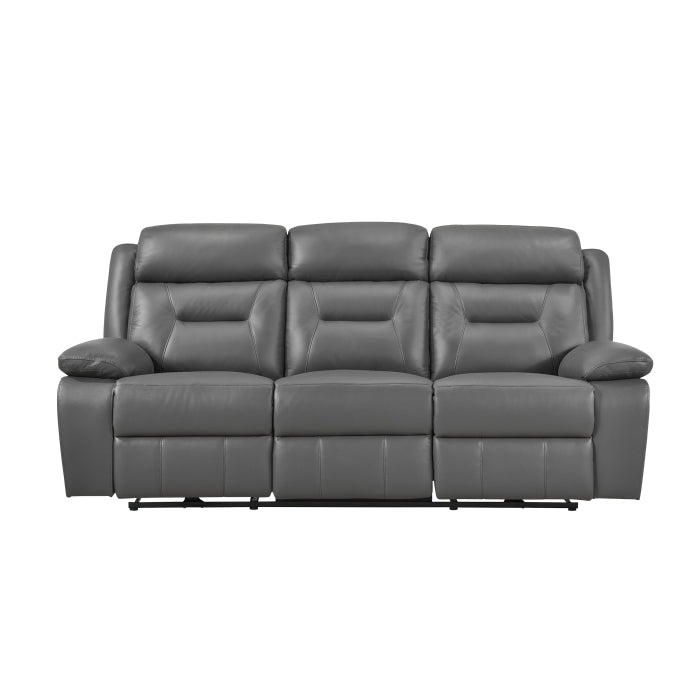 Laconia Power Double Reclining Sofa (9629DGY-3PW)