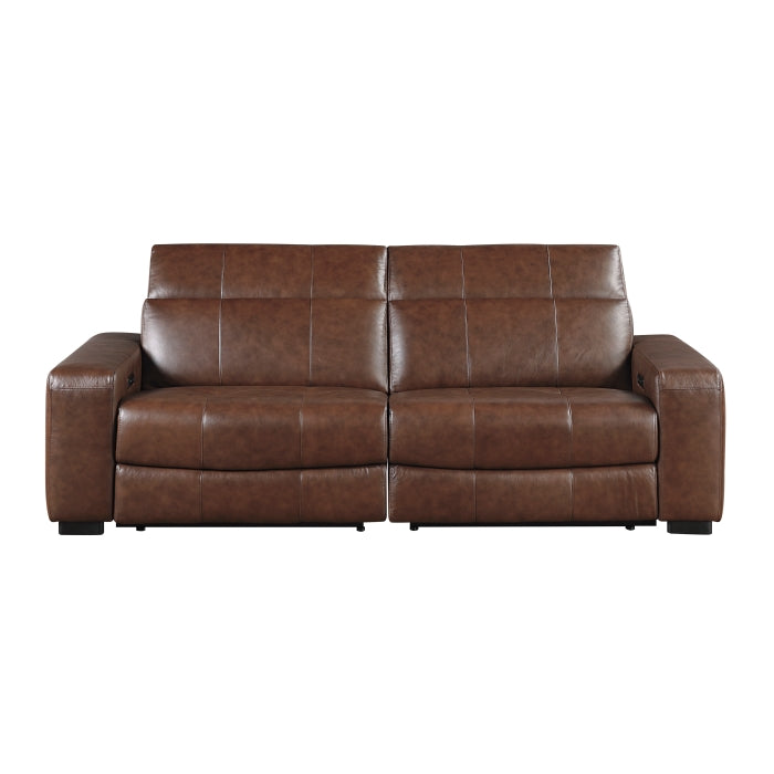 Sutton Power Double Reclining Love Seat with Power Headrests and Charging Ports