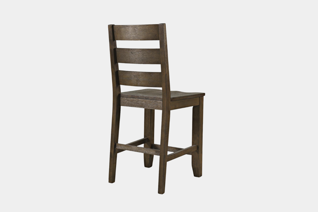 Sienna Counter Height Ladder Back Stool in Cortado - rear angled view