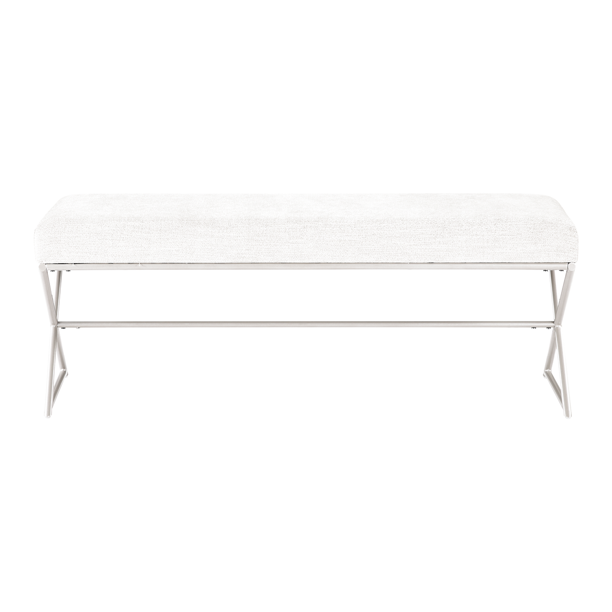Wexley Bench — Taupe chenille, front view
